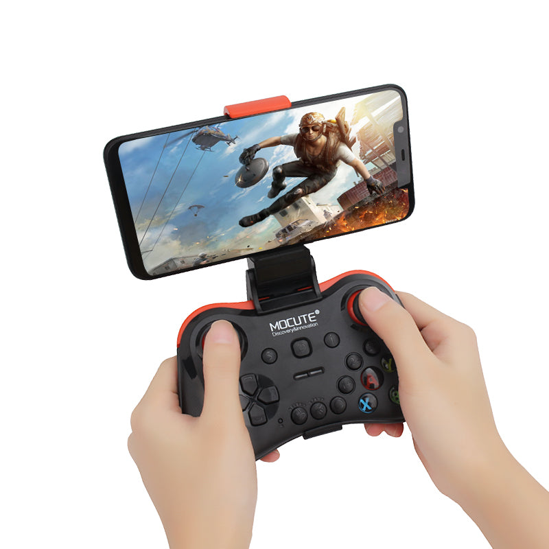 MOCUTE 056 Bluetooth Wireless Game Handle Android Joystick VR Joypad Mobile Controller for PUBG Smartphone TV Box PC + Support MOCUTE 056 Bluetooth Wireless Game Handle Android Joystick VR Joypad Mobile Controller for PUBG Smartphone TV Box PC + Support